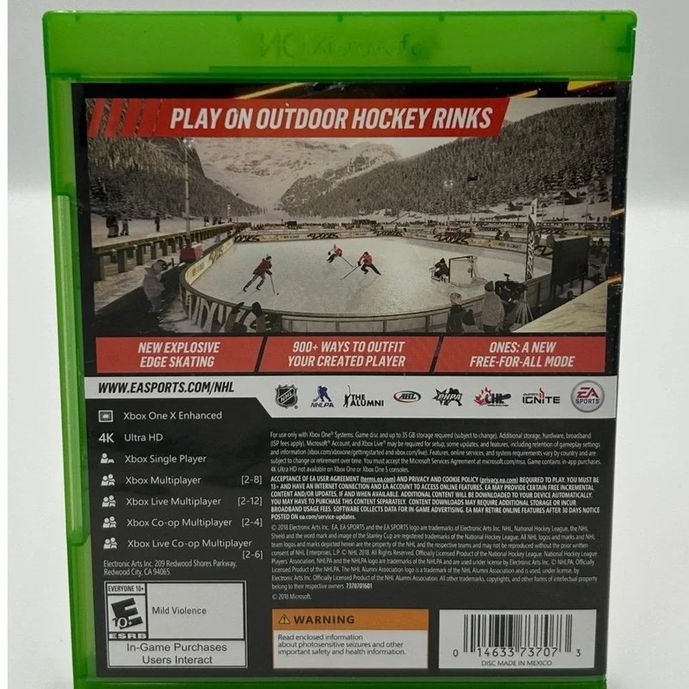 EA Sports NHL 19 Xbox One Standard Edition Excellent‎ Hockey Video Game